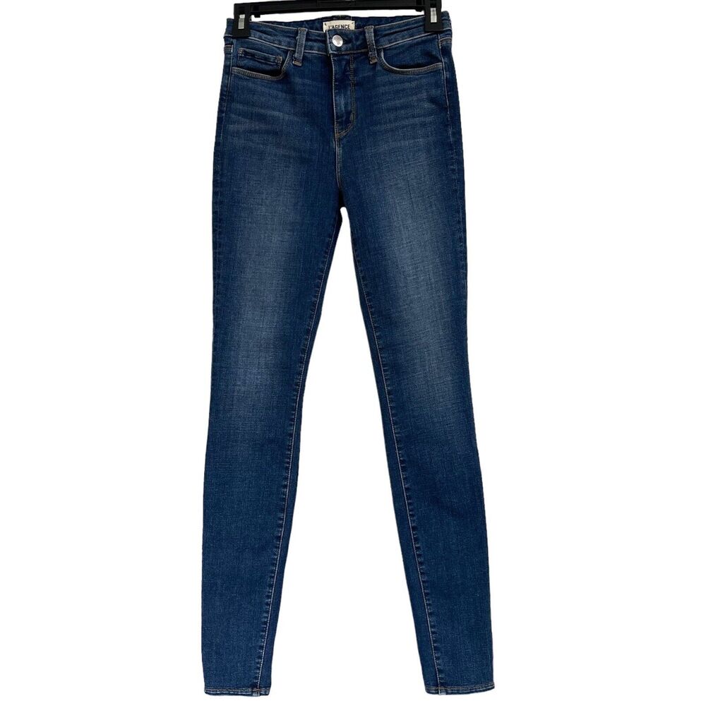 L’Agence SZ 26 Marguerite Skinny Jeans High-Rise Stretch Pockets Medium Wash